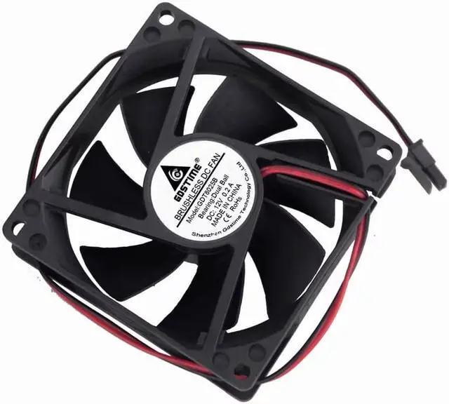 Alt view image 2 of 5 - Weastlinks 2PCS DC 12V Fan 8cm 80mm 8025 80x80x25mm Ultrathin Brushless Axial Cooling Fan 8025 Fan 3Pin 4Pin USB Fan Grill Net