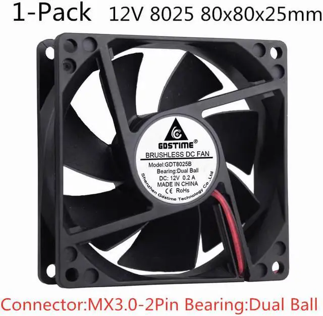 Main image of Weastlinks 2PCS DC 12V Fan 8cm 80mm 8025 80x80x25mm Ultrathin Brushless Axial Cooling Fan 8025 Fan 3Pin 4Pin USB Fan Grill Net
