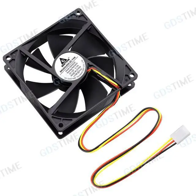 Alt view image 2 of 5 - Weastlinks DC 12V 24V 48V Fan 9cm 92mm 9225 92x92x25mm Ultrathin Brushless Axial Cooling Fan 9225 Fan 2Pin Dual Ball USB Fan Grill Net