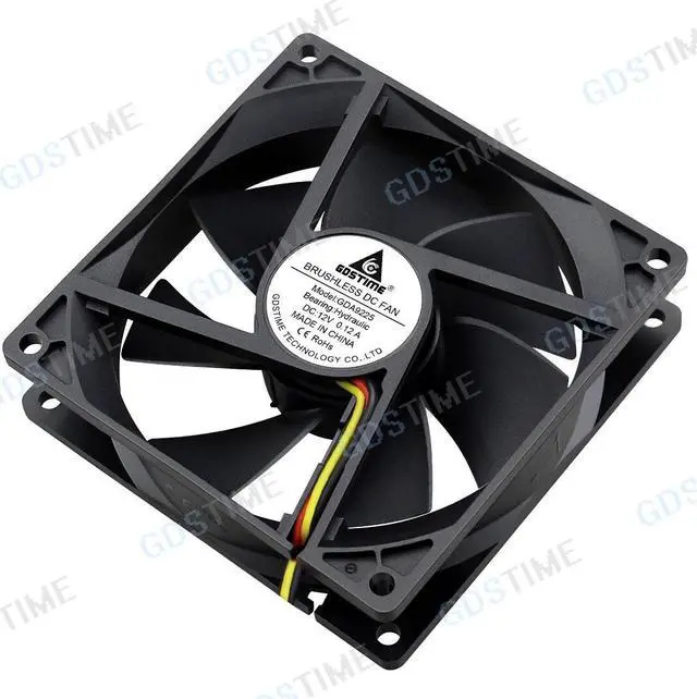 Alt view image 4 of 5 - Weastlinks DC 12V 24V 48V Fan 9cm 92mm 9225 92x92x25mm Ultrathin Brushless Axial Cooling Fan 9225 Fan 2Pin Dual Ball USB Fan Grill Net