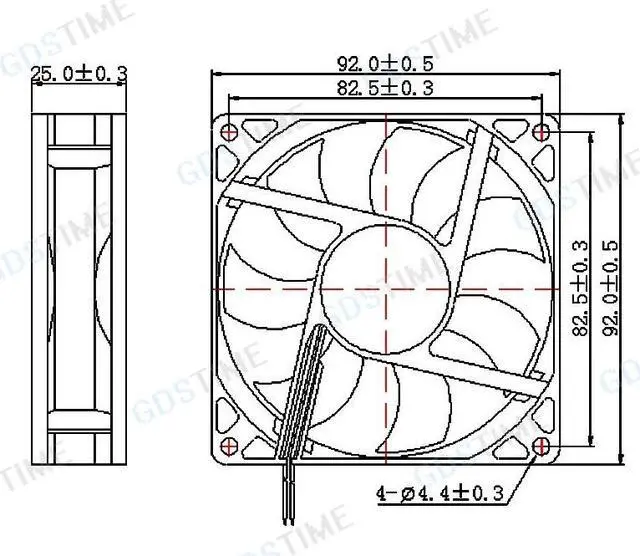 Alt view image 5 of 5 - Weastlinks DC 12V 24V 48V Fan 9cm 92mm 9225 92x92x25mm Ultrathin Brushless Axial Cooling Fan 9225 Fan 2Pin Dual Ball USB Fan Grill Net