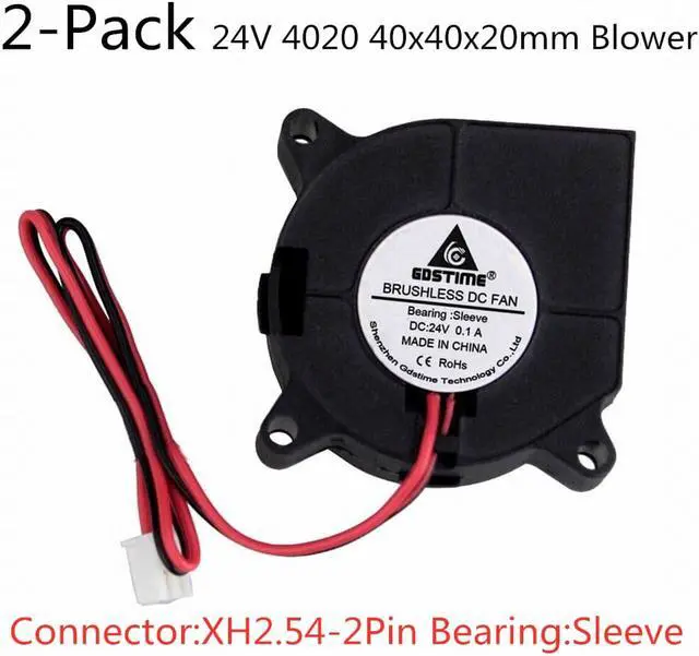 Weastlinks 2PCS 4020 DC Blower Fan 5V 12V 24V 40x40x20mm Miniature