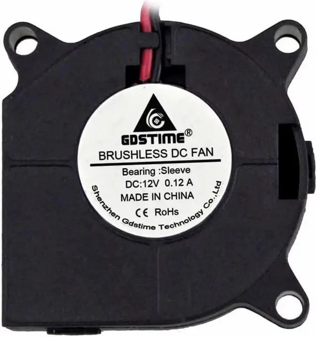 Alt view image 2 of 4 - Weastlinks 2PCS 4020 DC Blower Fan 5V 12V 24V 40x40x20mm Miniature Ultra-Thin Brushless Blower Fan Turbofan 40MM Cooler Cooling Fan Blower Fan