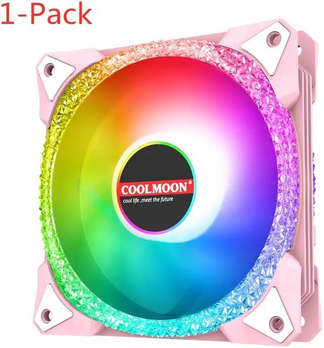 Alt view image 2 of 7 - Weastlinks 120mm PC Computer Case Fan RGB Cooler Heatsink 12cm Aura Sync Silent Cooling Fan 6PIN Rainbow Music ARGB Controller