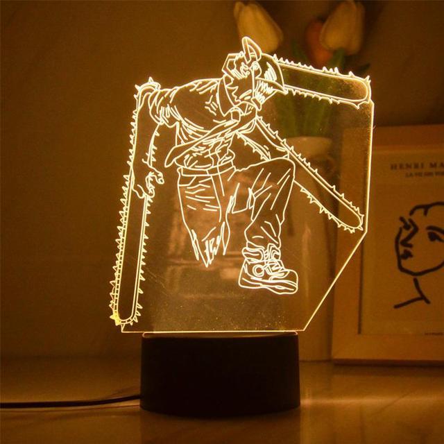 Weastlinks 3D Led Night Lamp Anime Chainsaw Man Aki Hayakawa 16