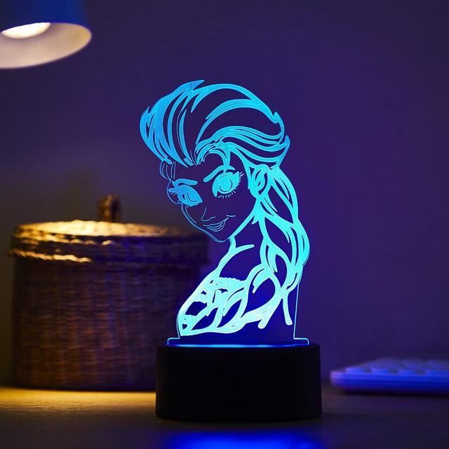 Weastlinks Disney Cartoon 3D Night Light Frozen Princess Acrylic