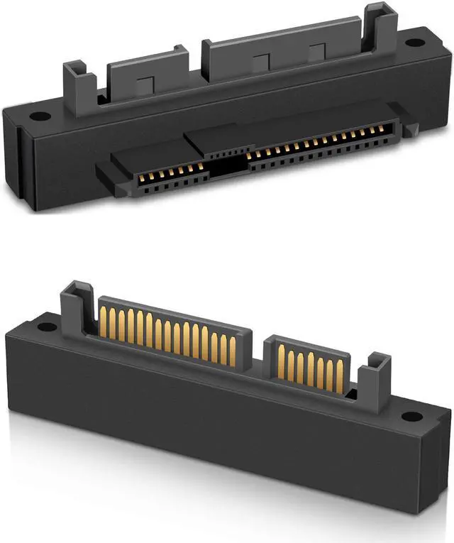 Alt view image 2 of 3 - Weastlinks SFF-8482 SAS To SATA High Speed Hard Disk Drive Adapter Straight 180 Degree Angle