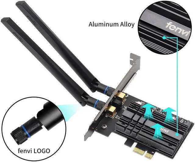 Alt view image 4 of 7 - Weastlinks 3000Mbps Wifi 6 Intel AX200 PCIe Wireless Wifi Network Adapter Wi-Fi Card 2.4G/5Ghz 802.11ac/ax Bluetooth 5.1 For PC Desktop