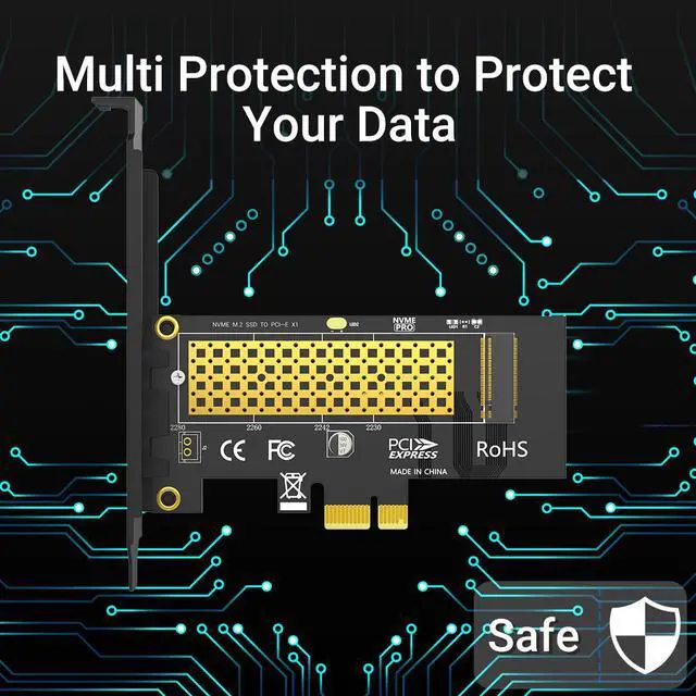 Alt view image 2 of 7 - Weastlinks M.2 NVME SSD to PCIe 4.0 x1 x4 Adapter Card, 2280 SSD PCIE X1 X 4 Expansion Card for Desktop PC, PCI-E GEN4 16Gbps Full Speed SK1 SK4