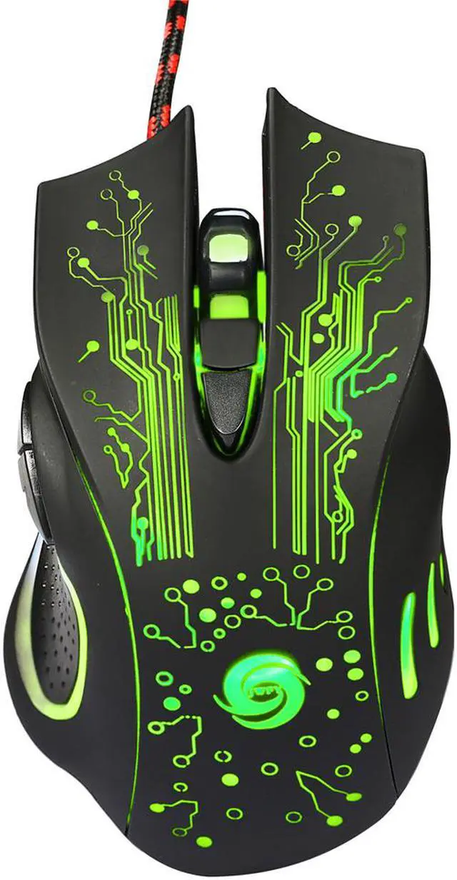 Alt view image 7 of 7 - Weastlinks 5500/3200/2400 DPI LED Optical USB Wired Gaming Mouse 7 /6/3 Buttons Gamer Computer Mice