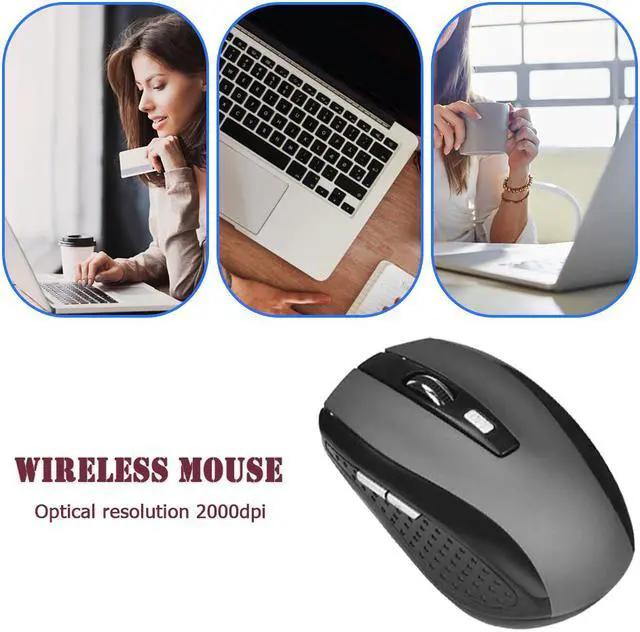 Alt view image 7 of 7 - Weastlinks 6 Keys 2.4G Wireless Mouse Optical Mice with USB Receiver Gamer 1200DPI Optical Mouse for Laptop Notebook PC