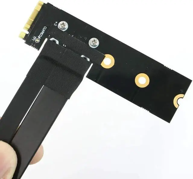 Alt view image 3 of 7 - Weastlinks M.2 NVMe SSD Extension Cable extender PCIe3.0 x4 full speed NVMe M-Key STX Extender Turning 90 degrees Right Angled