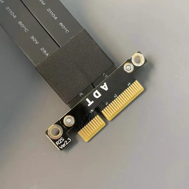 Alt view image 4 of 7 - Weastlinks PCI-E 3.0 4.0 x4 Extender Cable to Female TX-RX Signal Docking PCI Express Jumper Board to Board Riser Card Connect Adapter