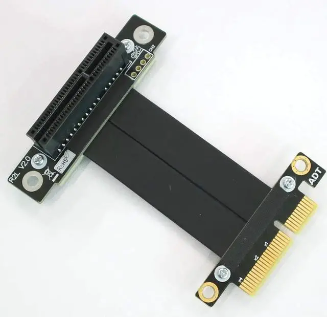 Alt view image 2 of 7 - Weastlinks PCI-E 3.0 4.0 x4 Extender Cable to Female TX-RX Signal Docking PCI Express Jumper Board to Board Riser Card Connect Adapter