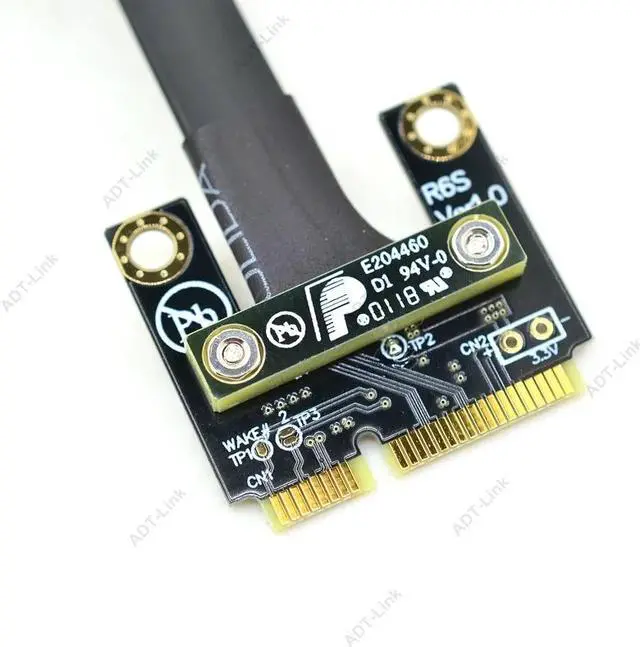 Alt view image 3 of 7 - Weastlinks Mini PCI-e mPCIe WAN WiFi To PCIe x4 PCI-E 4x Riser adapter cards Gen3.0 Mini-PCIe Ribbon cable Mini pci e for WIFI card