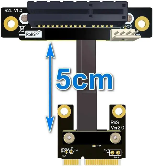 Alt view image 6 of 7 - Weastlinks Mini PCI-e mPCIe WAN WiFi To PCIe x4 PCI-E 4x Riser adapter cards Gen3.0 Mini-PCIe Ribbon cable Mini pci e for WIFI card