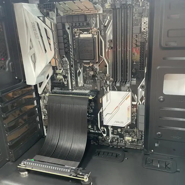 Alt view image 4 of 7 - Weastlinks Riser Cable PCIe 4.0 X16 PCIe 4.0 Compatible, EMI Shielded 30 AWG, Protective ABS Casing For Graphics Card