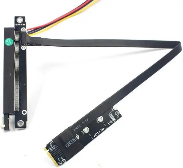 Alt view image 2 of 7 - Weastlinks M.2 NVMe to x16 PCIe extension cables for BTC mining ,PCI express 3.0 16x BTC mining GPU PCIe extension