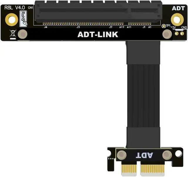Alt view image 2 of 3 - Weastlinks PCI Express 4.0 R18 PCIe X1 To X8 Extension Cable Support Network Card SSD Hard Disk PCI Express 4.0 Riser 8x 1x