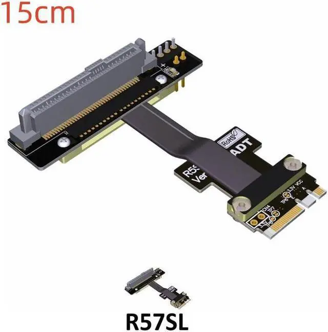 Alt view image 4 of 6 - Weastlinks U.2 nvme ssd to m.2 U2 to M2 key a.e. SFF-8639 wifi pcie extension cable for intel motherboard PCIe3.0x1 gen3 8G/bps