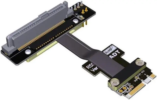 Alt view image 6 of 6 - Weastlinks U.2 nvme ssd to m.2 U2 to M2 key a.e. SFF-8639 wifi pcie extension cable for intel motherboard PCIe3.0x1 gen3 8G/bps