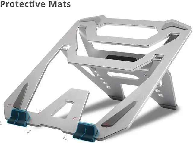 Alt view image 5 of 8 - AICHESON Adjustable Aluminum Silver Laptop Stand