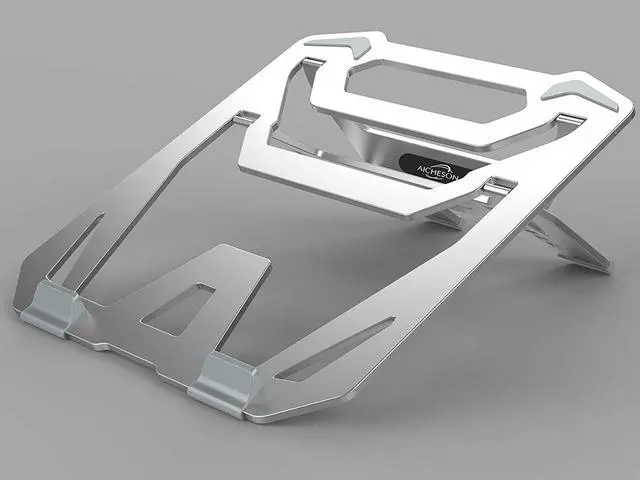 Alt view image 2 of 8 - AICHESON Adjustable Aluminum Silver Laptop Stand