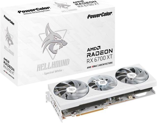 PowerColor Hellhound Spectral White AMD Radeon RX 6700 XT Gaming