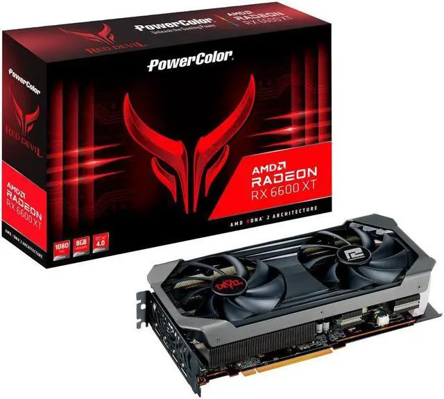 Alt view image 6 of 6 - PowerColor RED DEVIL Radeon RX 6600 XT 8GB GDDR6 PCI Express 4.0 ATX Video Card 6600XT 8GBD6-3DHE/OC