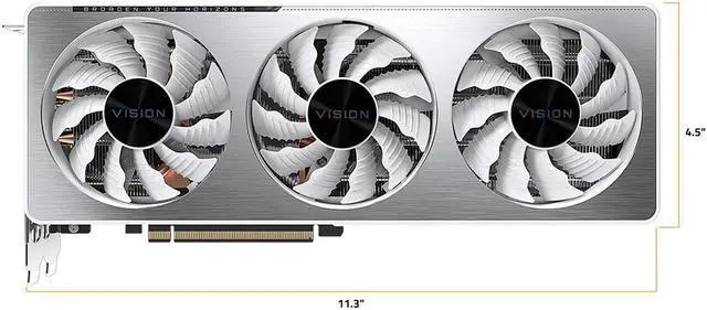 Alt view image 2 of 6 - GIGABYTE Vision OC GeForce RTX 3070 8GB GDDR6 PCI Express 4.0 ATX Video Card GV-N3070VISION OC-8GD (rev. 2.0) (LHR) -OPENBOX