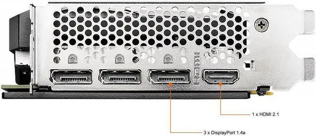 Alt view image 3 of 7 - MSI Ventus GeForce RTX 3060 12GB GDDR6 PCI Express 4.0 Video Card RTX 3060 Ventus 3X 12G OC LHR