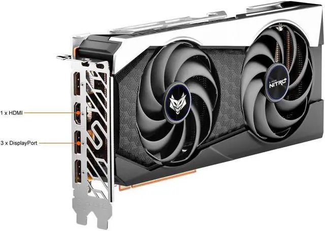 Alt view image 4 of 7 - SAPPHIRE Nitro+ Radeon RX 6600 XT 8GB GDDR6 PCI Express 4.0 ATX Video Card 11309-01-20G