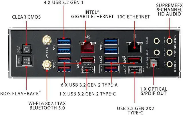 Alt view image 5 of 9 - ASUS ROG Zenith II Extreme Alpha TRX40 Gaming AMD 3rd Gen Ryzen Threadripper sTRX4 EATX Motherboard with 16 Infineon Power Stages, PCIe 4.0, Wi-Fi 6 (802.11ax), 10Gbps Ethernet, 5 x M.2, 8 x SATA, USB