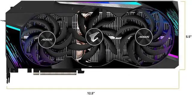 Alt view image 2 of 7 - GIGABYTE AORUS GeForce RTX 3080 Ti 12GB GDDR6X PCI Express 4.0 ATX Video Card GV-N308TAORUS M-12GD