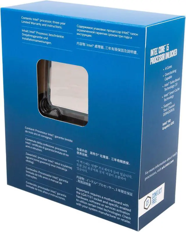 Alt view image 3 of 6 - Intel Core i5-7600K Kaby Lake Desktop Processor i5 7th Gen Quad-Core(4 Core) 3.8 GHz LGA 1151 91W BX80677I57600K