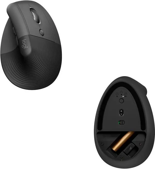 Alt view image 4 of 4 - LOGITECH - LIFT VERTICAL WIRELESS ERGONOMIC MOUSE WITH 4 CUSTOMIZABLE BUTTONS - GRAPHITE