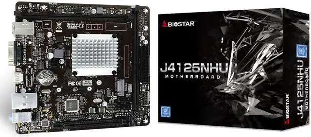 Main image of BIOSTAR J4125NHU Intel J4125 Quad Core Celeron Low Power Processor SATA III (6Gb/s)  USB 3.0 HDMI 4K  PCIe 2.0 DDR4-2400 MINI-ITX Intel Motherboard