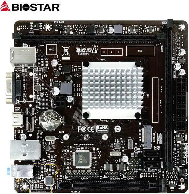 Alt view image 2 of 5 - BIOSTAR J4125NHU Intel J4125 Quad Core Celeron Low Power Processor SATA III (6Gb/s)  USB 3.0 HDMI 4K  PCIe 2.0 DDR4-2400 MINI-ITX Intel Motherboard
