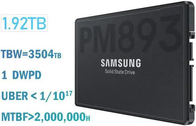 Alt view image 5 of 5 - SAMSUNG SSD PM893 Solid State Drive 1920GB(1.92TB) SATA 6Gb/s 2.5inch MZ7L31T9HBLT