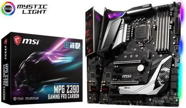 Main image of MSI MPG Z390 GAMING PRO CARBON Motherboard, Intel Z390 HDMI SATA 6Gb/s USB 3.1 LGA 1151 (300 Series)  9th/8th Gen, ATX Motherboard