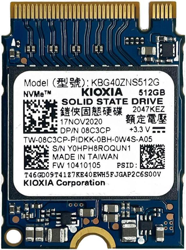 Kioxia / Toshiba 512GB NVMe PCIe M.2 2230 SSD 30mm Half Size KBG40ZNS512G,  Steam Deck,OEM Internal SSDs - Newegg.com