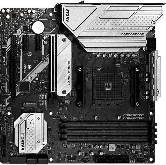 Alt view image 9 of 12 - MSI MAG B550M MORTAR MAX WIFI Micro ATX Motherboard, MSI AM4 AMD Motherboard, AMD B550 SATA 6Gb/s  PCIe 4.0  DDR4 Wi-Fi 6E,  Micro ATX AMD Motherboard