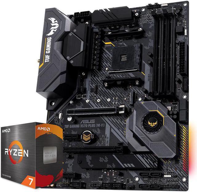 AMD Ryzen 9 5900X Desktop Processor 12-core 24-Thread Up to 4.8GHz Socket  AM4 And ASUS TUF GAMING X570-PLUS (WI-FI), AMD CPU and ASUS Motherboard 