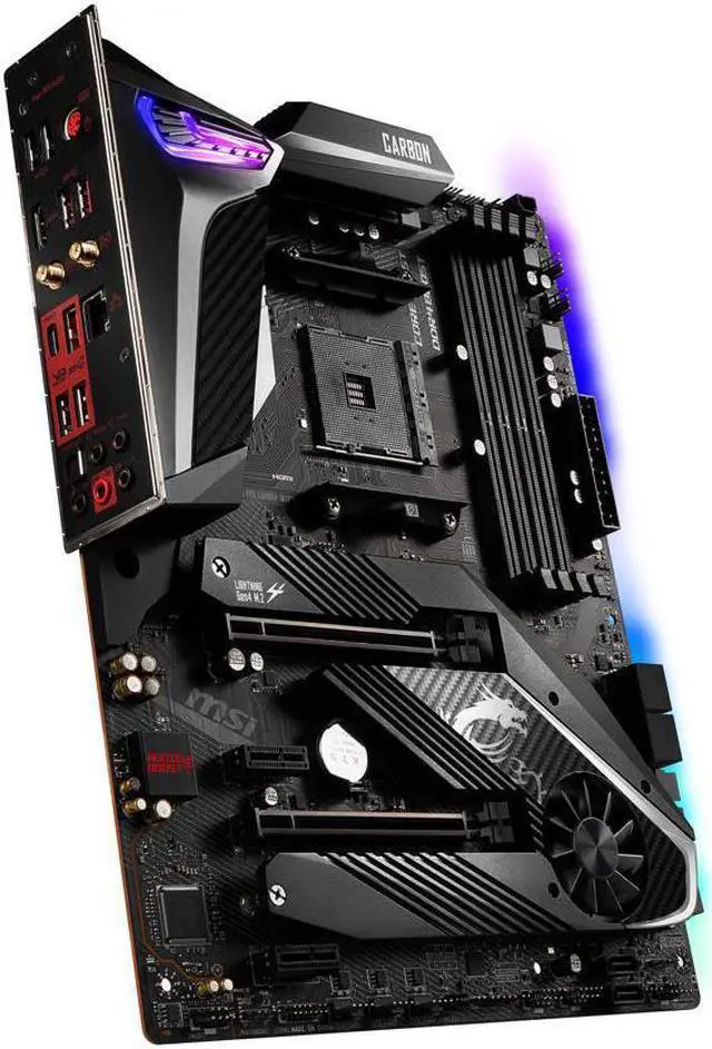 Alt view image 4 of 5 - MSI MPG X570 GAMING PRO CARBON WIFI Gaming Motherboard AMD AM4 SATA 6Gb/s M.2 USB 3.2 Gen 2 Wi-Fi 6 HDMI ATX