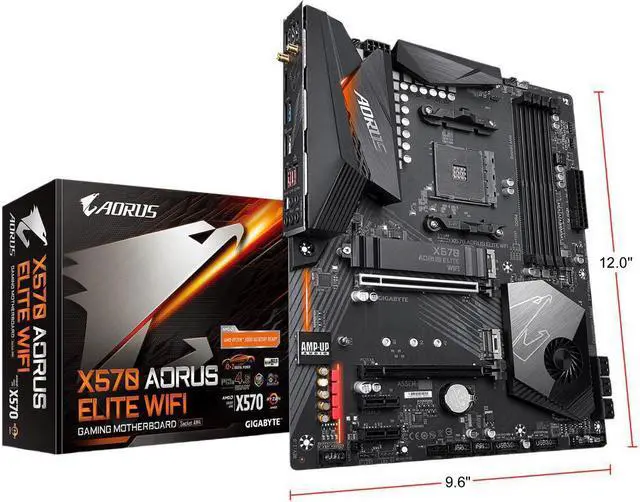 Alt view image 6 of 6 - GIGABYTE X570 AORUS ELITE WIFI AM4 AMD X570 SATA 6Gb/s USB 3.0 ATX AMD Motherboard(International Version No Warranty)