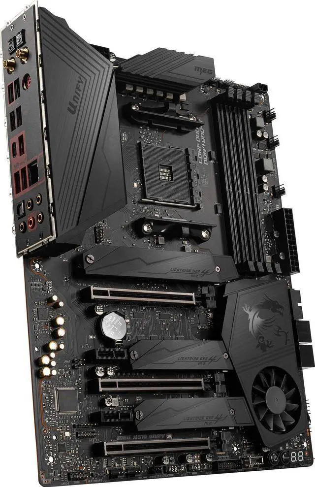 Alt view image 2 of 9 - MSI Meg X570 Unify AMD AM4, DDR4, PCIe 4.0, SATA M.2 Bluetooth 5 ATX Motherboard