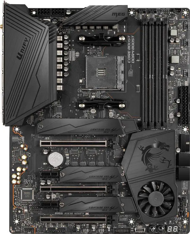 Main image of MSI Meg X570 Unify AMD AM4, DDR4, PCIe 4.0, SATA M.2 Bluetooth 5 ATX Motherboard