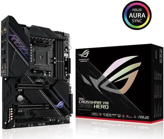 Alt view image 7 of 7 - ASUS ROG Crosshair VIII Dark Hero AM4 AMD X570S SATA 6Gb/s ATX AMD Motherboard and AMD Ryzen 7 5800X - Ryzen 7 5000 Series 8-Core 3.8 GHz Socket AM4 105W Desktop Processor, CPU and Motherboard COMBO