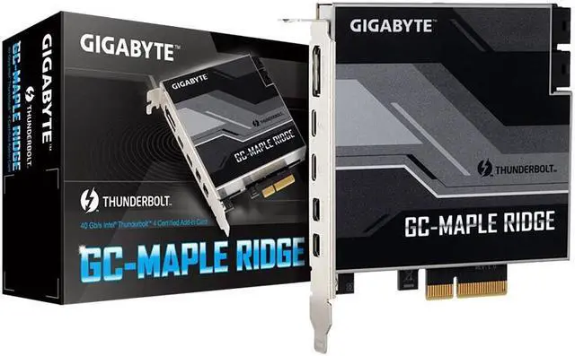 グラフィックボード・グラボ・ビデオカード Thunderbolt 4 GIGABYTE GC-MAPLE RID GIGABYTE GC-MAPLE RIDGE Thunderbolt 4 PCI-Ex4 add on Card