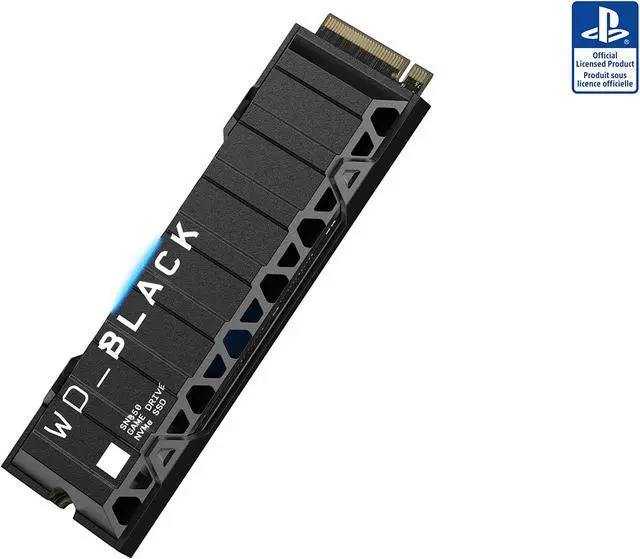 Alt view image 3 of 6 - Western Digital WD_BLACK 1TB SN850 NVMe SSD for PS5 Consoles Solid State Drive with Heatsink - Gen4 PCIe, M.2 2280, Up to 7,000 MB/s - WDBBKW0010BBK-WRSN